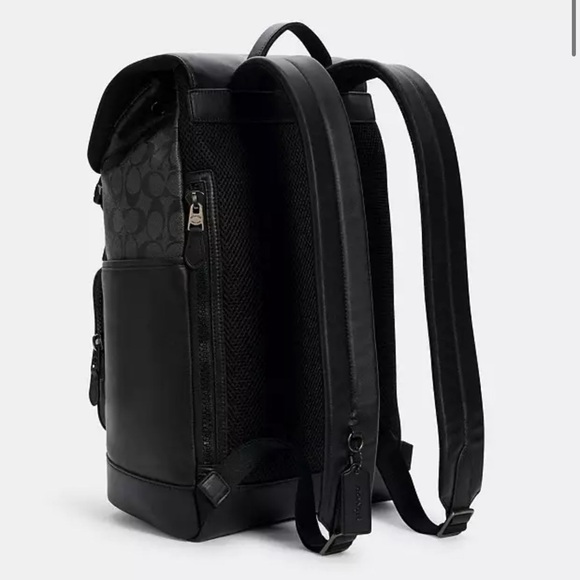 COACH Track Backpack In Signature Canvas - Picture 2 of 4